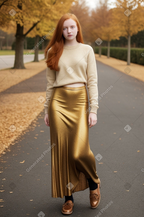 Teenager female with  ginger hair