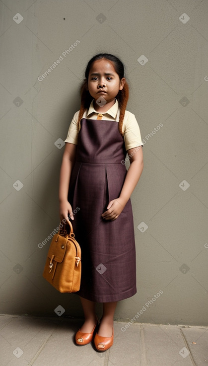 Nepalese child girl with  ginger hair