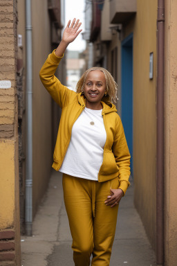 Ethiopian 45 years female with  blonde hair