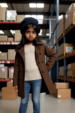 Sri lankan child girl with  brown hair