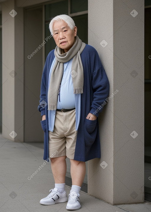 Chinese elderly male with  white hair