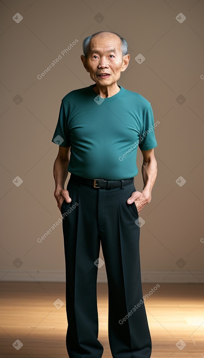 Vietnamese elderly male with  black hair