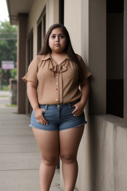 Guatemalan young adult female with  brown hair