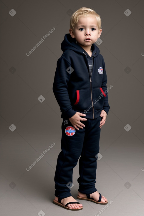 Costa rican infant boy with  blonde hair