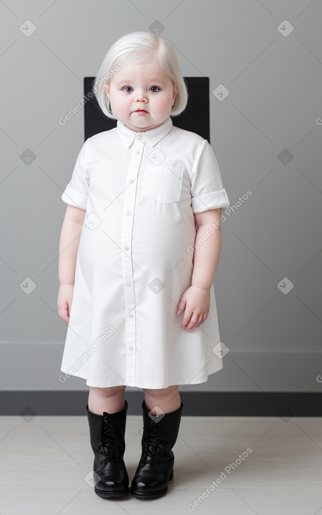 Danish infant girl with  white hair