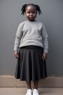 Ugandan child girl with  gray hair