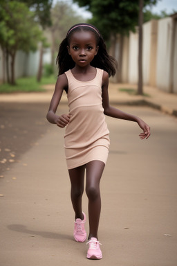 Kenyan child girl with  brown hair