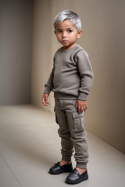 Peruvian child boy with  gray hair