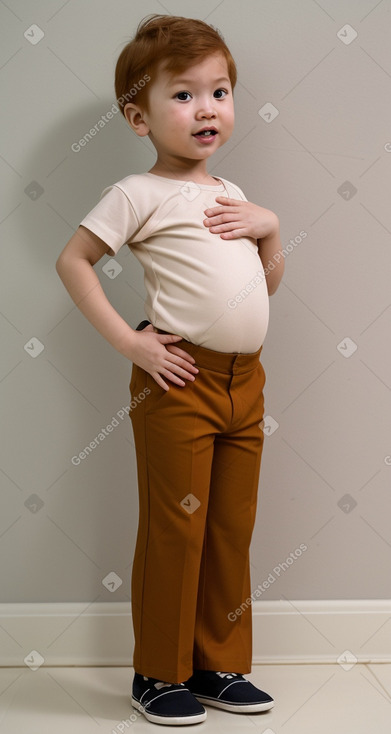 Malaysian infant boy with  ginger hair