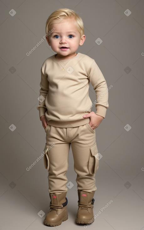 Panamanian infant boy with  blonde hair