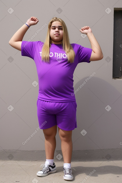 Tunisian teenager boy with  blonde hair