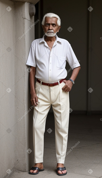 Sri lankan elderly male with  white hair