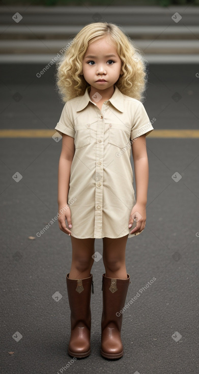 Indonesian child female with  blonde hair