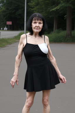 Latvian elderly female with  black hair