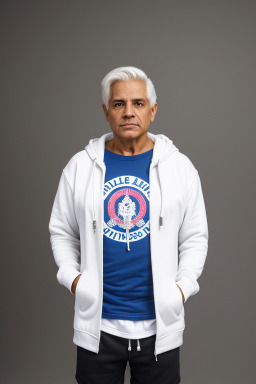 Nicaraguan 45 years male with  white hair