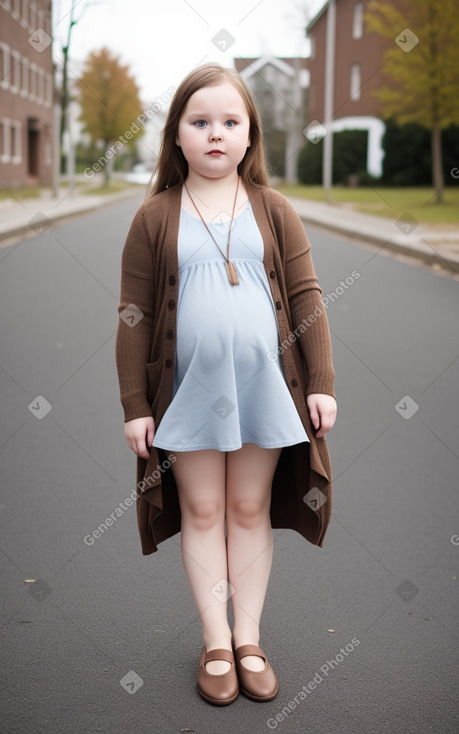 Estonian child girl with  brown hair