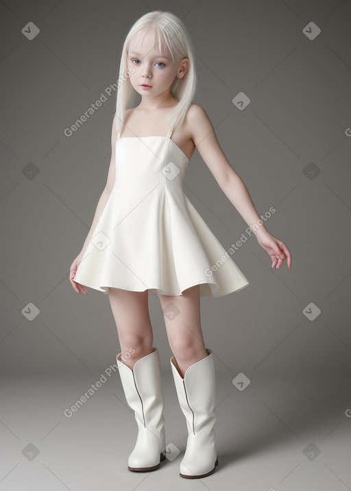 Child female with  white hair