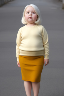 Slovenian child girl with  white hair