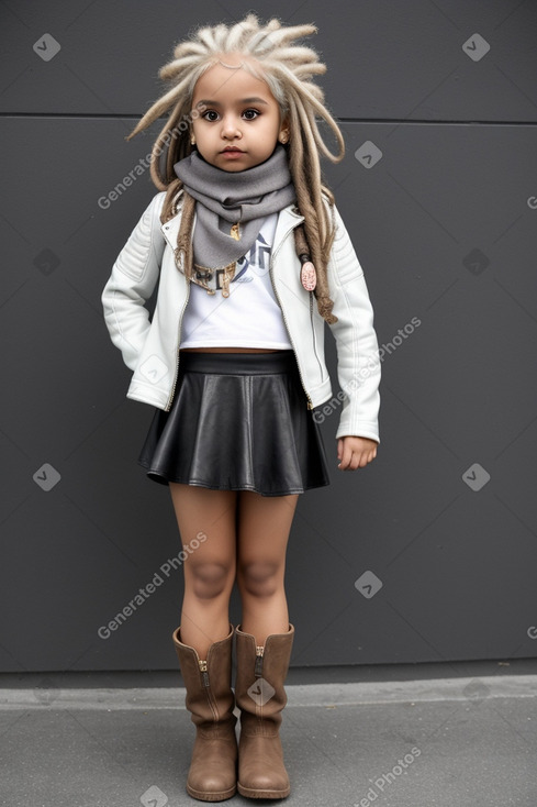 Indian infant girl with  white hair