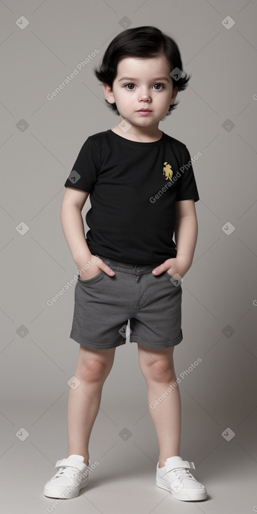 Belgian infant boy with  black hair