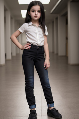 Macedonian child girl with  black hair