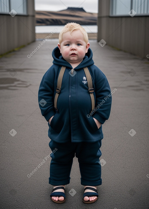 Icelandic infant boy with  blonde hair