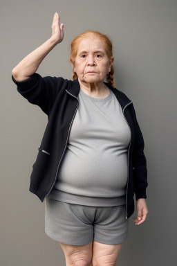 Peruvian elderly female with  ginger hair