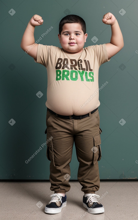 Brazilian child boy with  brown hair