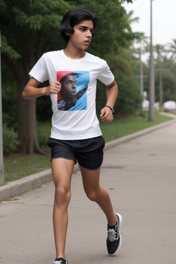 Cuban teenager male with  black hair