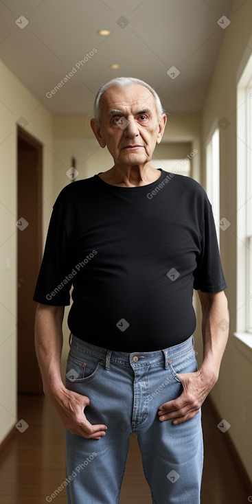 Bulgarian elderly male with  black hair