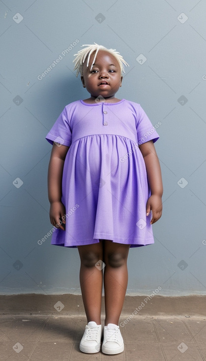 Ghanaian child girl with  white hair