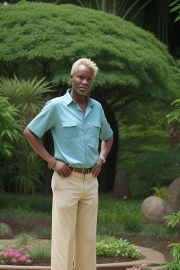 Zambian 45 years male with  blonde hair