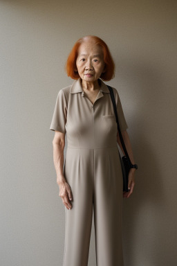 Singaporean elderly female with  ginger hair