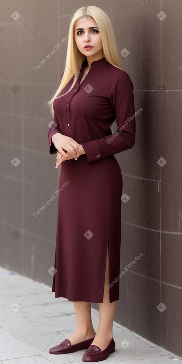 Bahraini adult female with  blonde hair