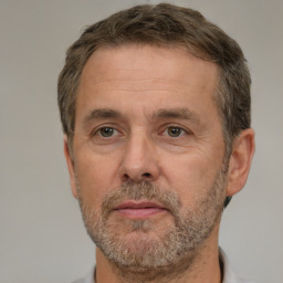 Neutral white adult male with short  brown hair and brown eyes