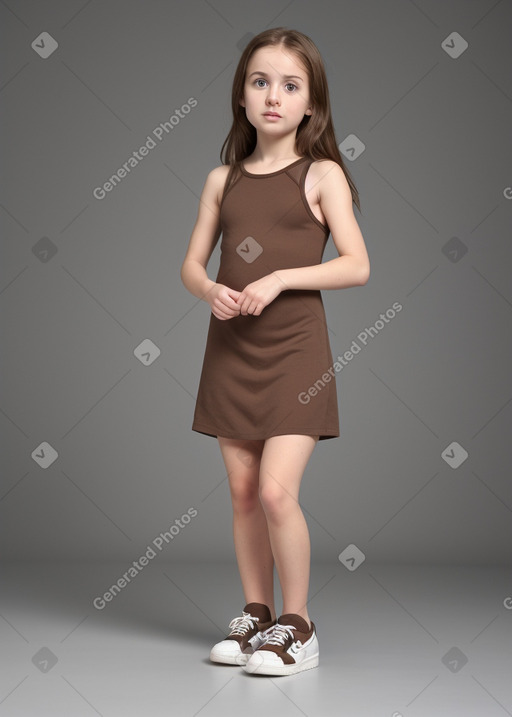 French infant girl with  brown hair