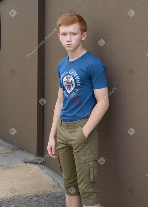 Costa rican teenager boy with  ginger hair