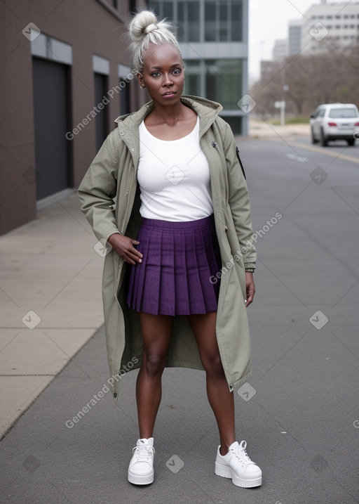 Zimbabwean 45 years female with  white hair