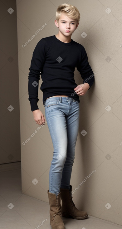 Hungarian teenager boy with  blonde hair