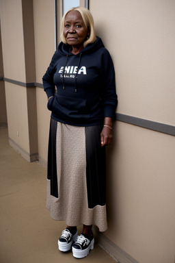 Zambian elderly female with  blonde hair