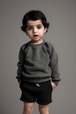 Arab infant boy with  black hair