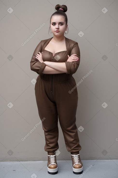 Romanian young adult female with  brown hair