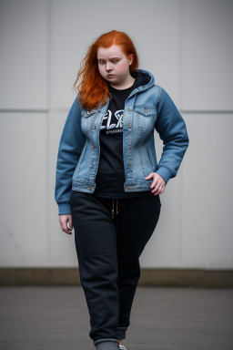 Belarusian young adult female with  ginger hair