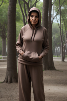 Bahraini elderly female with  brown hair