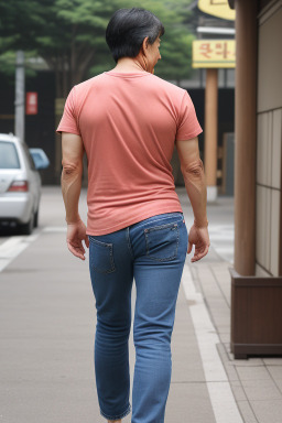 South korean middle-aged male with  brown hair