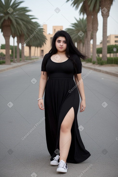 Jordanian teenager girl with  black hair