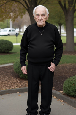 Caucasian elderly male with  black hair