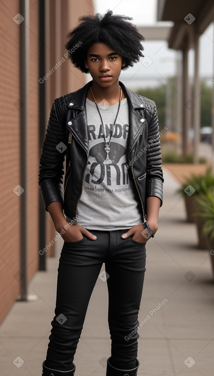 African american teenager male with  black hair