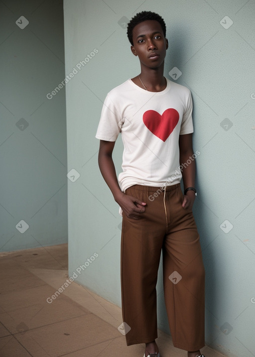 Senegalese young adult male with  brown hair