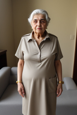 Lebanese elderly female with  gray hair